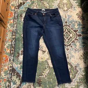 Loft like new dark wash curvy skinny 16 jeans
